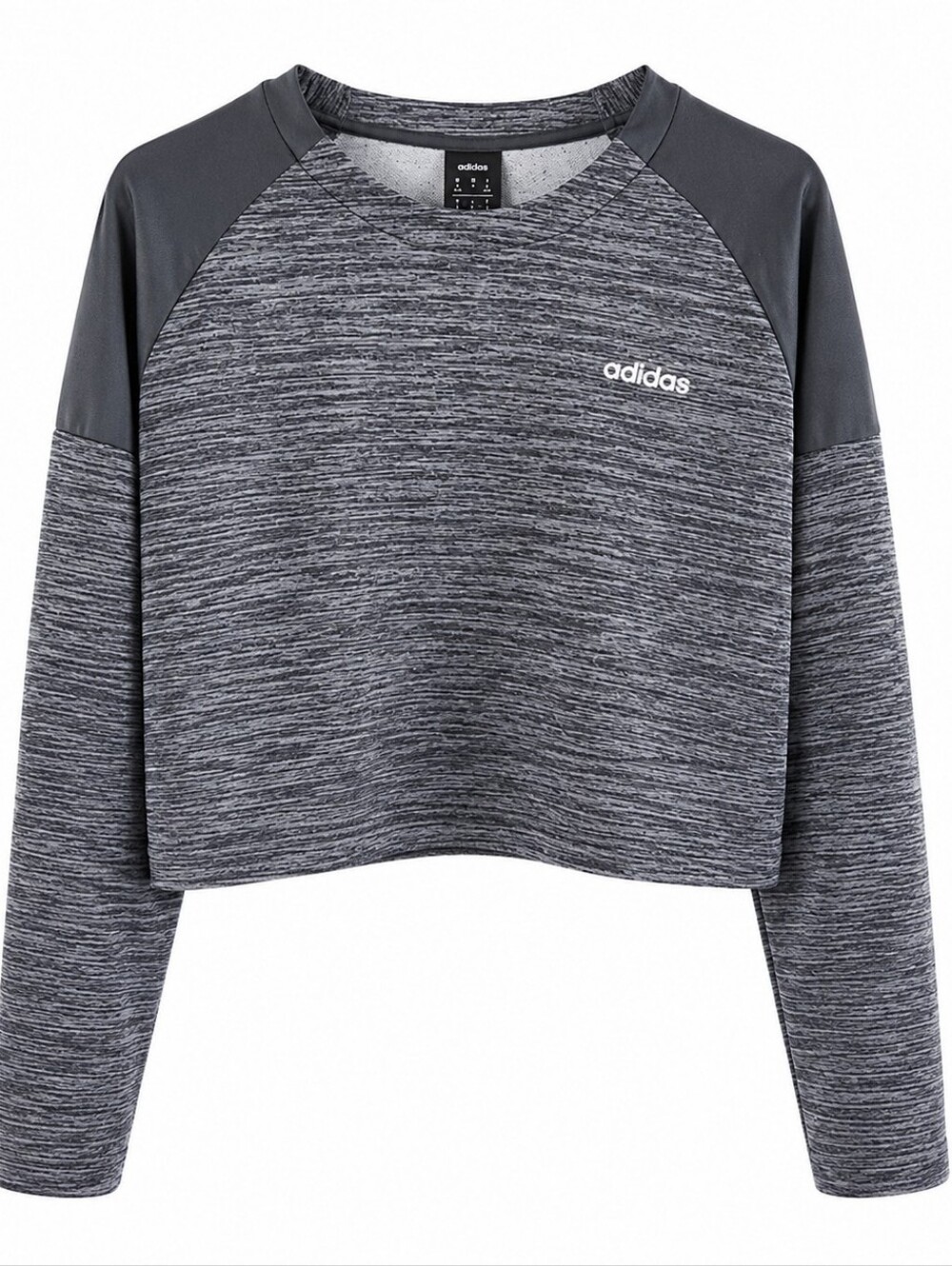 Adidas Heather Grey Crop Top LG